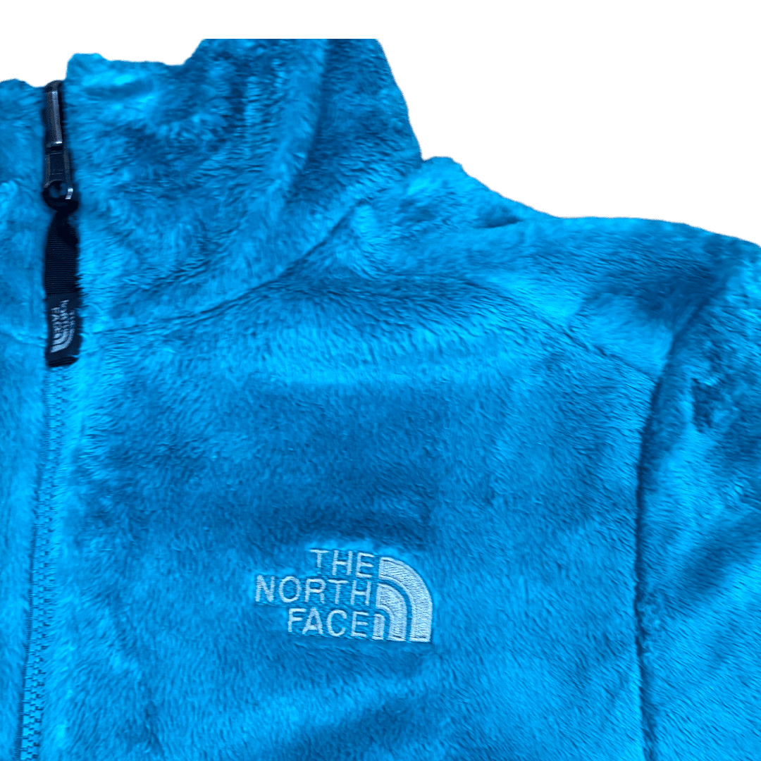The North Face Fleecejacke Türkis S - Leichte Kuschelige Damen Jacke Vintage Klamotten, Secondhand Klamotten, Retro Mode, Nachhaltige Mode, Einzigartige Stücke, Zeitlose Mode, Umweltfreundliche Kleidung, Stilvolle Secondhand Mode, Hochwertige Vintage Kleidung
