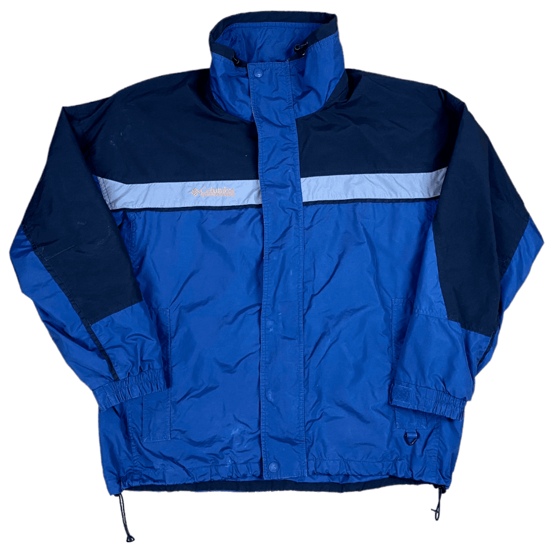 Vintage Columbia Jacke Bugaboo Blau/Schwarz L - Herren Regenjacke Vintage Klamotten, Secondhand Klamotten, Retro Mode, Nachhaltige Mode, Einzigartige Stücke, Zeitlose Mode, Umweltfreundliche Kleidung, Stilvolle Secondhand Mode, Hochwertige Vintage Kleidung