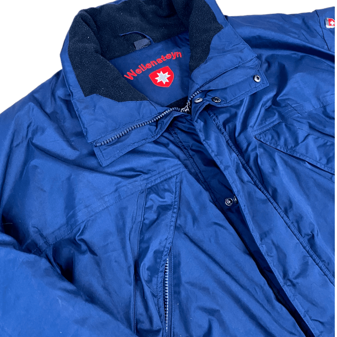 Wellensteyn Winterjacke / Brandungsparka Dunkelblau XL - Dicker Herren Mantel Vintage Klamotten, Secondhand Klamotten, Retro Mode, Nachhaltige Mode, Einzigartige Stücke, Zeitlose Mode, Umweltfreundliche Kleidung, Stilvolle Secondhand Mode, Hochwertige Vintage Kleidung